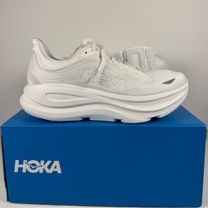 Hoka One One Bondi 9 White 1162011-WWH Mens Running Sneaker New Size 8D